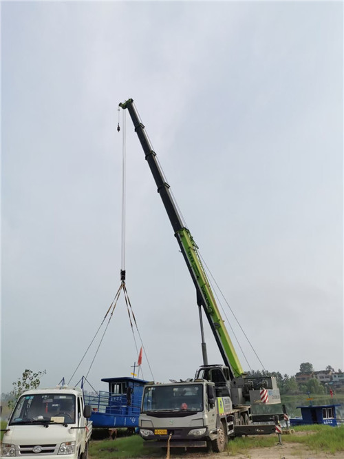 靖远县桥梁建设吊装案例